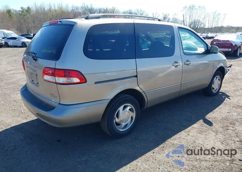 2002 Toyota Sienna Le из США, поврежденный, VIN 4T3ZF13C02U476202